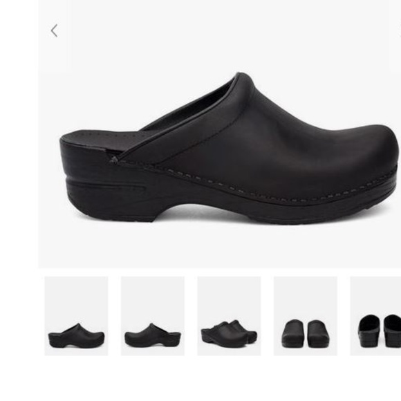 Dansko Shoes - Dansko 'Sonja'  black leather open-back clog sz 6